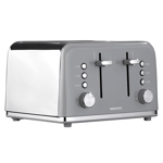 Daewoo Kensington 4 SliceToaster Reheat & Browning Controls 1800W Grey - SDA2596