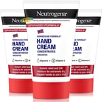 3x Neutrogena Concentrated Hand Cream Unscented 50ml - Norwegian Formula