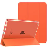 MoKo Étui Smart Cover pour New iPad 9ème Génération 2021, Étui à Rabat avec Support et Semi-Transparent Protecteur pour iPad 8e Génération 10.2" 2020/iPad 7e Génération 10.2" 2019, Orange