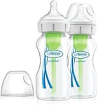 Dr Brown's Options+ Anti-Colic Wide Neck Baby Bottles, 270ml Twin Pack