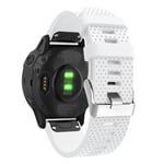 Garmin Fenix 6S snyggt klockarmband i silikon - Vit