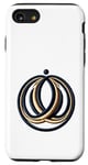 Coque pour iPhone SE (2020) / 7 / 8 Design abstrait bleu marine et doré