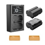 SMALLRIG NP-W235 Batteries de Rechange pour Appareil Photo et Chargeur d'Ecran LCD (Lot de 2), Batterie Rechargeable pour Fujifilm GFX 50S II, GFX 100S, pour Fujifilm X-T4, VG-XT4-3822