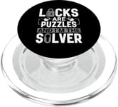 Locks are Puzzles I'm the Solver - Locksmith Lockpicking PopSockets PopGrip for MagSafe