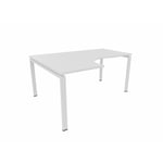 Bureau compact asymétrique Producteo Blanc CONNECT : bureau D160x120/L60/cpl blanc neige/cpi blanc/angle gauche