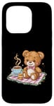 iPhone 15 Pro Cartoon teddy bear with honey and tea Case