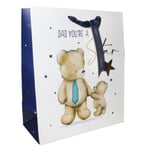 Father's Day Gift Bag with Tag 25cm x 21.5cm - Dad You're a Star