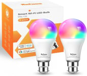 Smart Light Bulb Alexa B22 Bayonet Wifi Led Bulb 9W with Colour Changing Light,