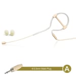 Micro casque à condensateur omnidirectionnel beige,casque à oreille unique,compatible avec Sennheiser Akg,Audio Technica - Type A