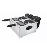 2x 3L Capacity 1800W Electric Deep Fat Fryer   Stainless Steel  Brand New