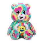 Care Bears Bisounours L’Ours Bonnes Ondes - Peluche géante de 60 cm, Gros Nounours collectionnable et Ultra-Doux, Jouet Doux et idéal pour Les Enfants, Convient aux garçons et aux Filles de 4+ Ans