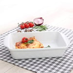 Holst Porzellan GU 15023 Plat à gratin carré 23 x 18 cm Blanc 28,5 x 17,5 x 6 cm