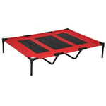 Cooling Elevated Dog Bed Portable Raised Pet Cot for Indoor & Outdoor Use