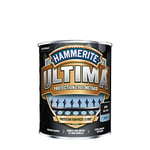 Hammerite Ultima - Peinture Acrylique Tous Métaux - 3 en 1 : Antirouille, Direct sur Rouille et Sans Sous-couche - Brillant Noir 2,5 L