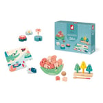 Janod Box de Jeux Bébé-A partir de 24 Mois d'éveil avec Puzzle Manuelles Idéal enfant 2 ans-Jouets d'Activité et de Développement Psychomoteur-J04065, J04065, Multicolore, Medium