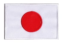 Ecusson Japon patch drapeau Nippon 70 x 45 mm brodé coudre patche Japonais