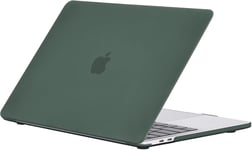 Mat Coque Macbook Pro 13 Pouces M2 M1 2022-2016 A2338 A2289 A2251 A2159 A1989 A1706, Plastique Case Rigide Étui Pour Macbook Pro 13 Avec Touch Bar - Vert Minuit Mat Transparent