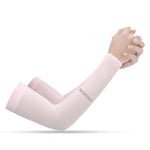 Solskyddande ärmar Solskydd Herr Dam Junior Fotboll, Golf, Volleyboll 2 Par 【Fingerless】rosa