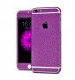 Sticker Autocollant Iphone Se 2020 Integral Apple Bling Paillettes Strass Diamant Avant/Arriere - Violet