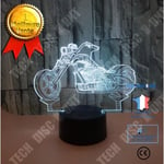 TD® XM669-Hmnzxy Nouvelle Moto Coloré 3D Lumière Cristal Acrylique Visuel Stéréo Lumière 3D Tactile Petite Lampe De Table