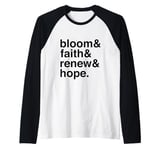 Spiritual Hope Faith Bloom Minimalistic Quote Raglan Baseball Tee