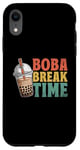 Coque pour iPhone XR Boba Break Time Thé au lait Bubble Tea Boba Pearl Lover