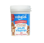 Valupak Children Chocolate Flavoured Multi Vitamin 30 One a Day Tablets