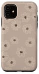 Coque pour iPhone 11 Fleur florale beige neutre sur sable beige mignon bohème