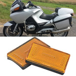 Motorcycle Safety Reflector Reflective Sticker Yellow Tail Brake Stop