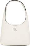 Calvin Klein Jeans Sac à Bandoulière Femme Minimal Shoulderbag Petit, Ivoire (Creamy White), Taille Unique