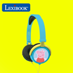 Lexibook HP015PP Peppa Pig Foldable Stereo Headphones With Volume Limiter