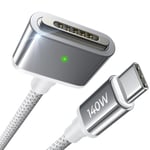 140 W Câble de Charge USB C vers Magsafe 3 (2 m) Apple Câble USB-C vers Magsafe 3 pour MacBook Air 2023/2022 (M2), MacBook Pro 2023 (M3, M2, 14-16 pouces), Cordon de Chargeur MacBook Pro Air