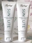 Legology Sun Lite Tinted Leg Cream Wash Off Sheer Lingerie For Legs 2 x 50ml