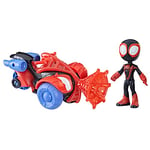 Marvel Spidey et Ses Amis Extraordinaires, Coffret Miles Morales : Spider-Man Techno-Quad, Figurine avec véhicule et Accessoire