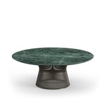 Knoll - Platner Coffee Table, base in Bronze metallic, Ø 107 cm, top in green Apli marble - Sofabord - Warren Platner