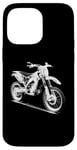 Coque pour iPhone 14 Pro Max Dirt Bike 3D Wireframe – Vintage Moto Lover