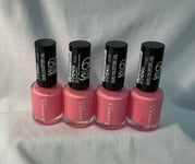 4x RIMMEL 60 Seconds Nail Polish Varnish 8ml Super Shine 270 SWEET RETREAT