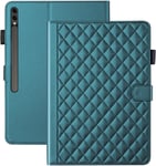 Coque Pour Samsung Galaxy Tab S10 Plus/ S9 Plus/ S9 Fe Plus 12.4 Pouces Business Cuir Pu Tablet Étui Pour Galaxy Tab S9 Plus Avec Fente Pour Carte Fonction Stand Vert[Coq101716]