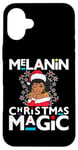 iPhone 16 Plus Black Mrs Clause Melanin Christmas Magic Natural Lace Front Case