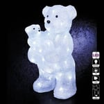 FEERIC LIGHTS & CHRISTMAS - Ours et Ourson Lumineux extérieur h44cm 56 LED + ...