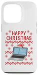 Coque pour iPhone 13 Pro Ordinateur laid Noël technicien informatique bureau drôle