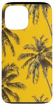 Coque pour iPhone 13 Pro Max Jaune Vintage Motif Palmier Tropical Paradise Decor