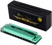 EASTTOP Harmonica Key of C Upgrade Diatonic Blue Harp Mouth Organ Harmonica Gift