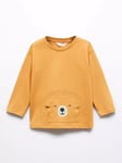 Mango Baby Lion Print Long Sleeve T-Shirt, Medium Yellow