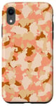 Coque pour iPhone XR Motif camouflage désert rose grès crème corail