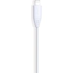 GEAR Ladekabel Lightning to USB-A 0.3m Hvit Rund Kabel