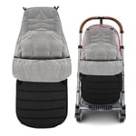 Cosytoes Footmuff Winter Outdoor Universal Footmuff for Pushchair Strollers Prams Buggy Warm Pram Liner Waterproof Windproof Pushchair Car Seat (Large, Black)