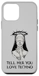 Coque pour iPhone 12 mini Techno Nun, dis-lui que tu aimes la techno Electro House Party EDM