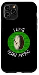 Coque pour iPhone 11 Pro St Patrick's Day Bodhran, j'aime la musique irlandaise