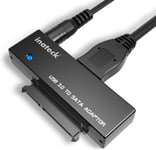 Adaptateur USB 3.0 vers SATA Disque Dur pour 2.5 ""/ 3.5"" SATA HDD/SSD Convertisseur avec Adaptateur Alimentation Externe(Q715)